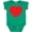 Kelly Green, variant on Inktastic Red Heart Boys or Girls Baby Bodysuit