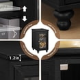 thumbnail image 6 of Joaxswe Narrow Side Table with Glass Door, Night Stand with Adjustable Shelf Storage Cabinet Organizer, Bedside End Tables for Small Spaces, Black, 6 of 8