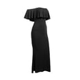 thumbnail image 2 of VISgogo, vestido de noche con hombros descubiertos para mujer, elegante vestido de baile con volantes de Color sólido para cóctel, fiesta de boda VISgogo moda, 2 of 9