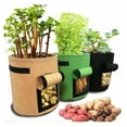 thumbnail image 1 of 3 bolsas para cultivo de patatas, bolsa para plantar en jardín, tela no tejida con asas, bolsa para plantas con ventana para patatas, fresas, tomates, flores, 1 of 5