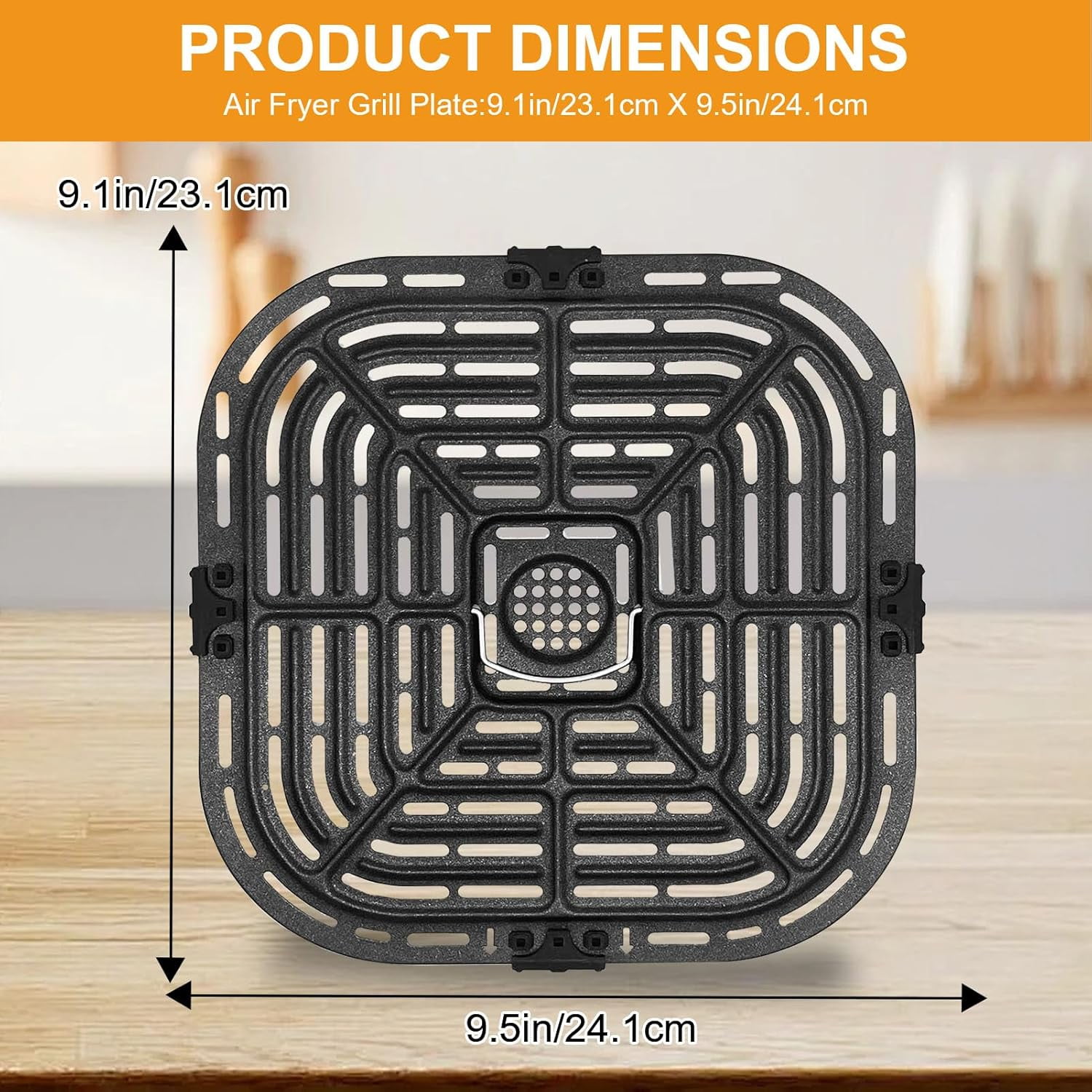 Air Fryer Replacement Tray for Instant Vortex Plus 6QT instant pot vortex plus 6QT Clear Cook Air Fryer, Original Air Fryer Accessories Grill Pan Plate Crisper Plate Rack Parts,Dishwasher Safe
