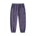 thumbnail image 2 of uublik Girls Sweatpants 5-18 Years High Waist Kids Sweats Trousers with Pockets Purple, 2 of 4