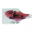 thumbnail image 1 of Wine Cutting Board, Hand Drawn Sketch Illustration Splash Watercolor Heart I Love Drink Theme, Decorative Tempered Glass Cutting and Serving Board, Wine Bottle Shape, Pink Coral Black, by Ambesonne, 1 of 1
