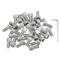 Uxcell 30 Pcs M6 x 12mm Hex Socket Head Cap Screws Bolts, 304 Stainless Steel Screws with Wrench