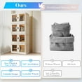 thumbnail image 3 of Gianna 1 Tier Medium Foldable Plastic Storage Bins, Home Portable Stackable Storage Boxes, 3 of 8