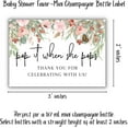 thumbnail image 3 of Pop It When She Pops Pink Floral Mini Champagne Bottle Label  12 pk 2 x 3 Sticker Tags When She Arrives for Wine Bottles Baby Shower Design Sign Gender Reveal, 3 of 4