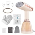 thumbnail image 3 of Vaporizador de mano para ropa, 1500 W, 20 segundos de calentamiento, eliminador de arrugas de tela, vaporizador portátil de mano con tanque de agua extraíble y cepillo para tela, vaporizador de 3 ajus, 3 of 8