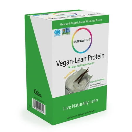 Rainbow Light Vegan Lean Protein Vanilla 8 ct Pop (Best Protein To Get Lean)