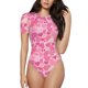 thumbnail image 1 of Balery Love Body de cuello redondo de manga corta para mujer Tops de manga corta Tops básicos-Large, 1 of 7