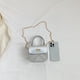 thumbnail image 3 of Bolso Bolso de mano para mujer, con brillo de metal, sólido, brillante, para mujer, bandolera (plateado) Likrtyny Para Estrenar, 3 of 6