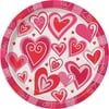 7" Hearts Of Joy Valentine Dessert Plates, 8-Count