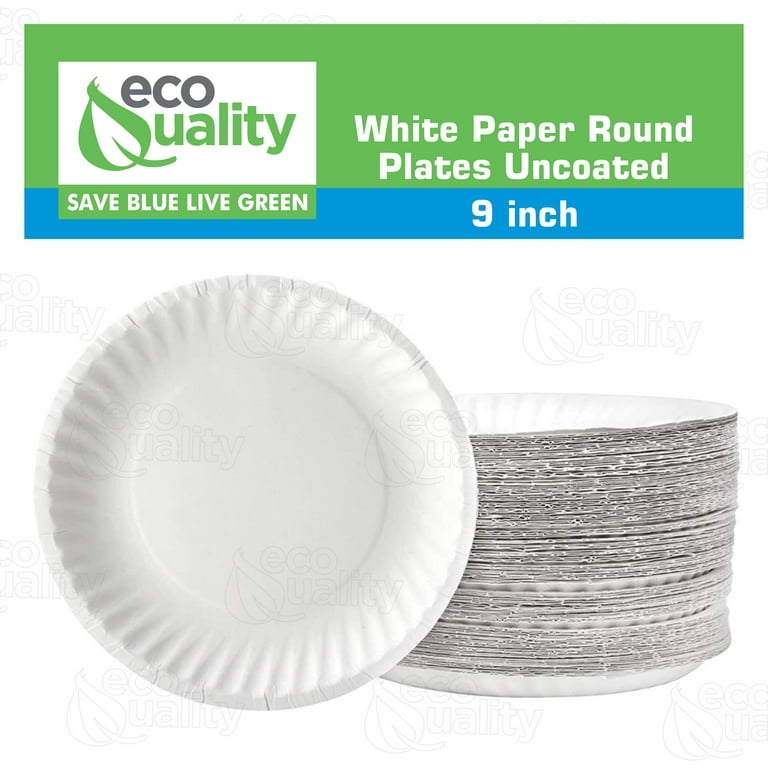 Top Quality Strong White Foam Plates for Parties, BBQ, Events - 9 & 10 Inch