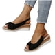 thumbnail image 4 of Zapatos de mujer de verano Boca de pescado Tacón de cuña medio Sandalias de mujer con hebilla de metal Wmkox8yii nm8939, 4 of 7