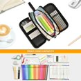 thumbnail image 5 of FORMRS Pencil Case with 3 Compartments Zipper Pouch, Elementary School Level and up, Beige Glasses, 5 of 8