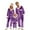 Purple, variant on Matching Family Christmas Pajamas Plush Christmas Pajamas Long Sleeve Button down Holiday Nightwear Top and Pajamas Pants Family Fall Outfits Matching Sets