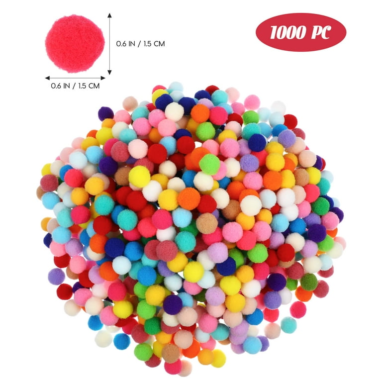 100 Pieces 1.5 Inch Pom Poms 15 Colors Large Pom Poms Balls for