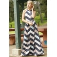 thumbnail image 5 of Chevron Halter Neck Maxi Dress | 2 Colors | S-3X, 5 of 13