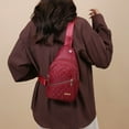 thumbnail image 3 of Women's Crossbody Bag Large Capacity Shoulder Purse Casual Niche Design Commuter Work Travel Handbag Zippered Closure Vegan Leather Soft Faux Suede Adjustable Strap Everyday Essential Tote, 3 of 5