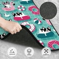 thumbnail image 3 of Naloa Swimming Bulldog Car Foot Mat Set of 4 Pieces - Universal Floor Liner Neoprene Full Set Floor Mats for Cars Trucks SUV, 3 of 7