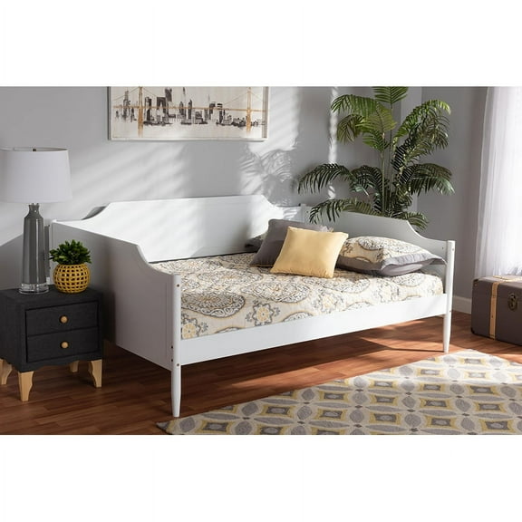 Baxton Studio Alya Classic Traditional Farmhouse Walnut Brown Finished Wood Full Size Daybed