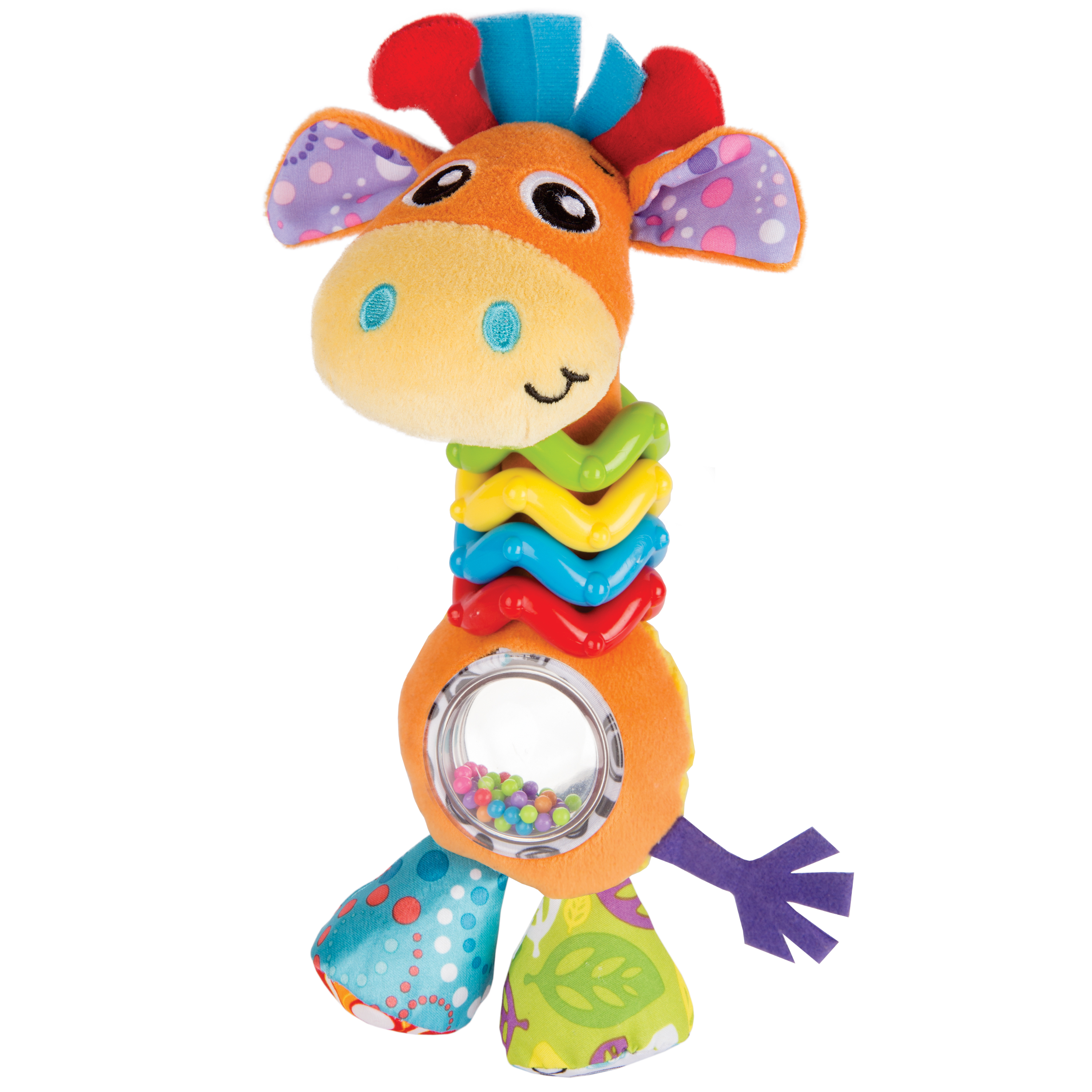 Playgro Bead Buddy Giraffe Baby Rattling and Teething Toy, 3 Months and Up - image 5 of 8