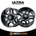 thumbnail image 2 of Ultra 153BK Armageddon Gloss Black Machined Wheel Rim, 20" x 9" 8 x 6.5" 18mm, 153-2982BK+18, 2 of 5
