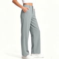 thumbnail image 7 of UAYOTSE Teen Girls Casual Pull On Pants High Rise Wide Leg with Pockets Everyday School Work Bottoms Autumn,Sizes 5-6 Years, 7 of 7