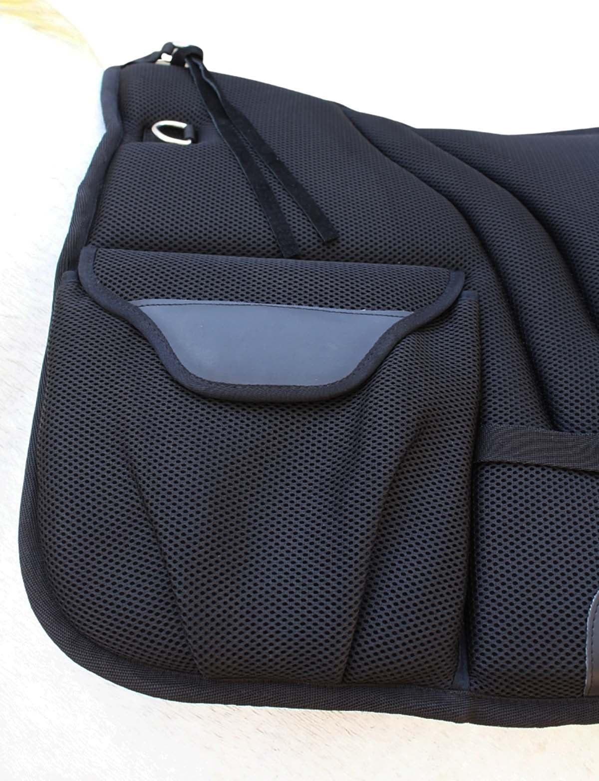CHALLENGER Tapis de selle de cheval en forme de laine australienne Noir 109SP535BK