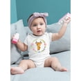 thumbnail image 2 of Baby Deer And Floral Wreath Bodysuit Infant -Image by Shutterstock,  18 Months, 2 of 4