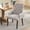 Beige, variant on Upholstered Chenille Fabric Accent Dining Chair with Arms, Curved Solid Rubberwood Legs, Elegant Diamond Tufted Club Chair for Dining Room, Kitchen, Living Room,Black