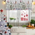 thumbnail image 5 of Spring Floral Curtain Valances for Windows, Kitchen Valance Window Treatments Panel 2 Pack, Gray Plaid Farmhouse Flowers Watercolor Rod Pocket Short Curtains for Bathroom Bedroom 60 x 18 Inch, 5 of 8