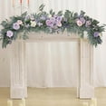 thumbnail image 5 of Kumdkd 6FT Wedding Flower Rattan Garland - Artificial Eucalyptus and Rose Vine for Table Runner, Chair Back, Arch Decoration, Plastic Greenery with Multicolor Flowers, 180cm Long, 5 of 6
