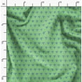 thumbnail image 2 of Soimoi Tissu Vert Poly Georgette Imprimé Damas Fleur_de_lis pour Couture, Largeur 52 Pouces, 2 of 6