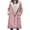 #H-Pink, variant on ZHYou Women's Coats Winter Warm V-Neck Fleece Solid Color Composite Button Outwear Hoodie Coats