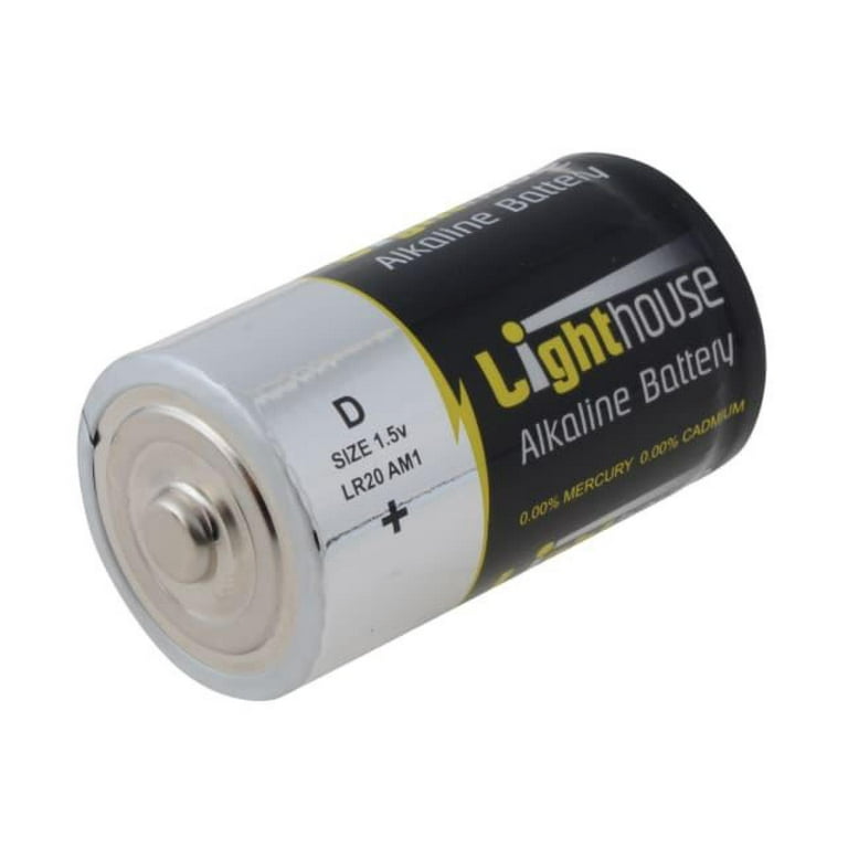 Lighthouse - D LR20 Alkaline Batteries 14800 mAh (Pack 2)