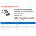thumbnail image 2 of Automatic Transmission Filter Kit - Compatible with 1987 Chevy V20, 2 of 2