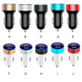 thumbnail image 2 of 120W Car Mobile Phone Digit Display Charger Overcurrent Protection Dual USB Charging Adapter for Lighter Socket Automobile Black Blue, 2 of 8