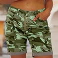 thumbnail image 2 of Women's High Waisted Baggy Ripped Jeans Shorts Casual Camouflage Prints Classic Mid Waist Elasticity Denim Jeans Pants Beach Vacation Trendy 2025 with Pockets S-2XL, 2 of 5