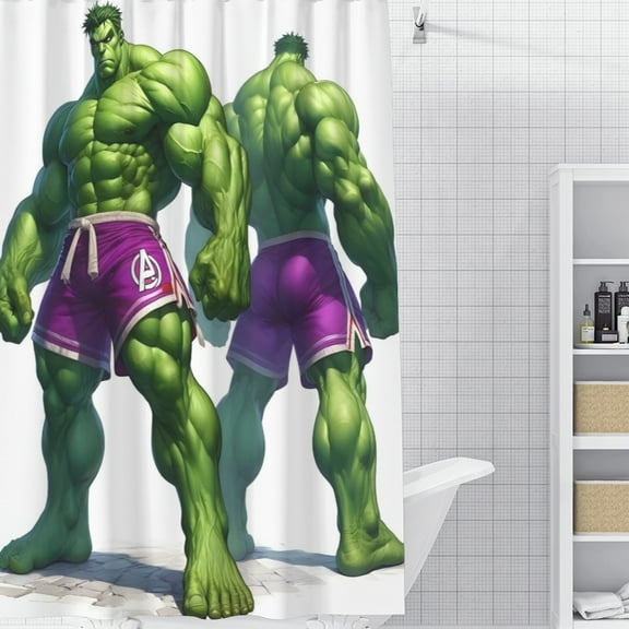 The Hulk Shower Curtain 35*70.8 Inches Waterproof And Durable Vivid Patterns Instantly Elevates Bathroom Style