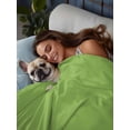 thumbnail image 6 of Queen Size Flat Sheet Only, Fruit Green Soft Brushed Microfiber Bed Sheets, Farmhouse Solid Green Color Modern Art Hotel Quality Breathable Bedding Top Sheet, Easy Care, 90"x102", 6 of 9