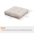 thumbnail image 3 of Indoor Outdoor 2 Chair Cushion with Button Tufted, for Patio, Grey Strip, 3 of 10