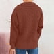 thumbnail image 4 of Suéter de cuello en V para mujer, suéter de punto de manga larga a la moda con cuello en V, suéter, tops para mujer, 4 of 5