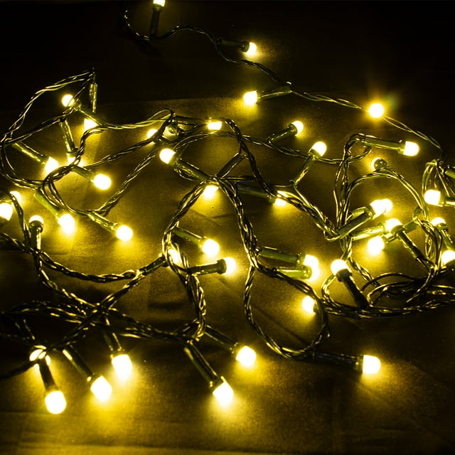 Serie De Luces Musical Led Navideña La Merced 100 Focos Luz Cálida 5 Metros