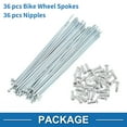 thumbnail image 4 of Unique Bargains 36 Set 14G Bicycle Spokes Bike Wheel Spokes Galvanized Carbon Steel Silver Tone-123mm, 4 of 7