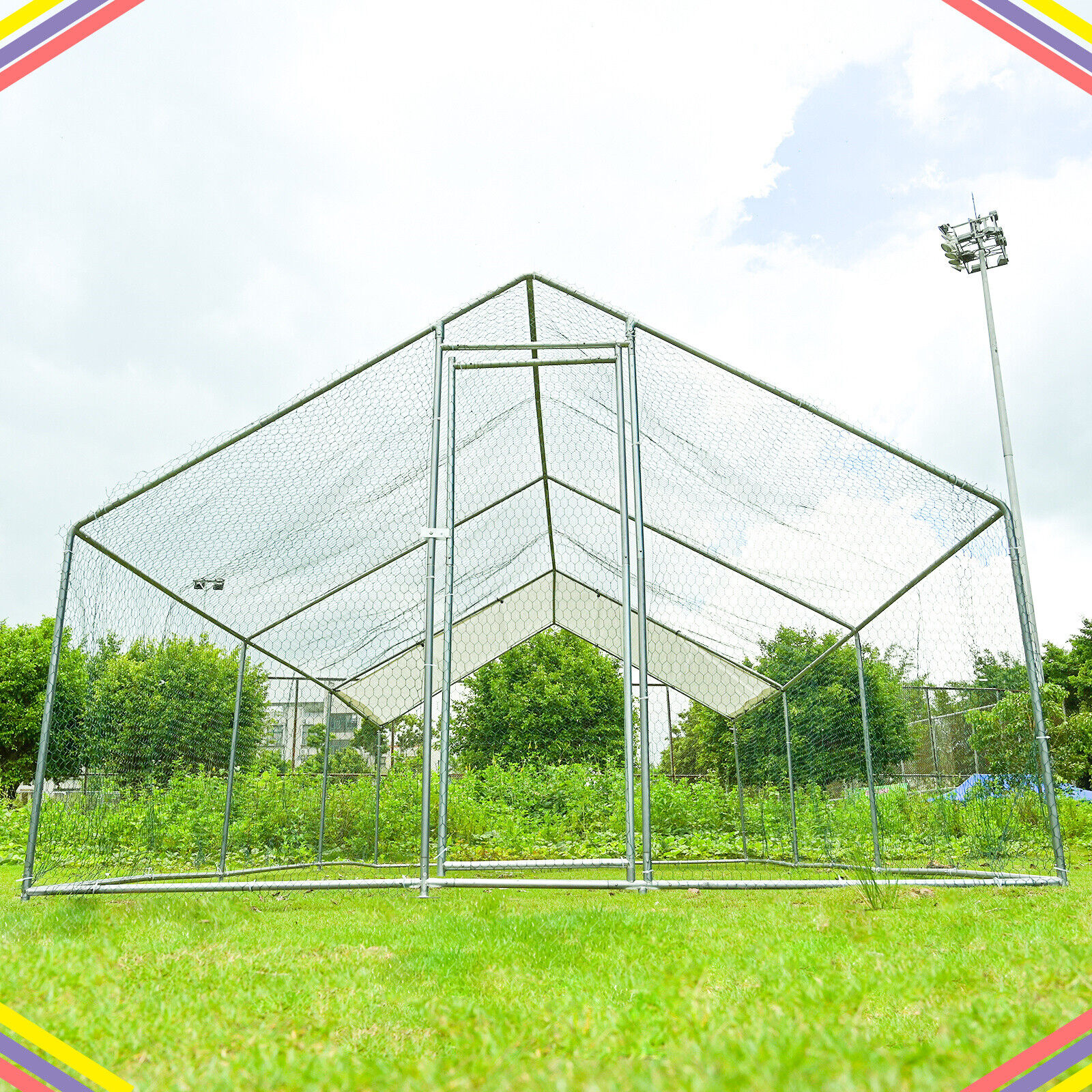 20 x10 ft Chicken Coop Pet Run Cage Rabbit Hutch Poultry Cage Outdoor with Roof