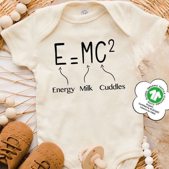 E=Mc2 Onesies, Science Bodysuit, Funny Baby Clothes, Geek Bodysuit, Baby Boy Gift, E=Mc2 Funny Onesies, Cute Baby Onesies Cute Baby Onesie, BABY BODYSUIT LAT 4424