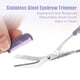 thumbnail image 5 of Tijeras para recortar cejas, tijeras para cejas con peine, tijeras para peine de cejas de acero inoxidable, recortador de cejas para principiantes y mujeres, para recortar y dar forma a las cejas, púrpura Unique Bargains tijeras para cejas, 5 of 7