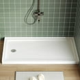 thumbnail image 1 of 60" x 32" Shower Base, Shower Pan with Slip Resistant Textured Surface, CUPC, CSA Certified Acrylic and Fiberglass Shower Floor Base, Removable Stainless Cover, 1 of 8