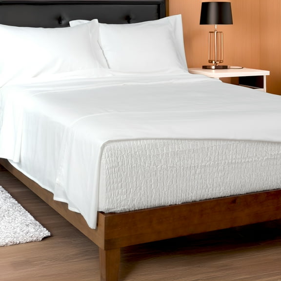 BedTite Soft Microfiber Anti-Wrinkle 4-Piece Queen Sheet Set - White