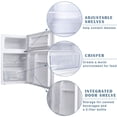 thumbnail image 3 of Northair 3.2 Cu ft Compact Mini Refrigerator Separate Freezer, Small Fridge Double 2-Door Adjustable Removable Retro Stainless Steel Shelves, 3 of 7